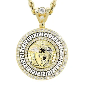 10K Yellow Gold Medusa Style Necklace | Appx. 15.7 Grams