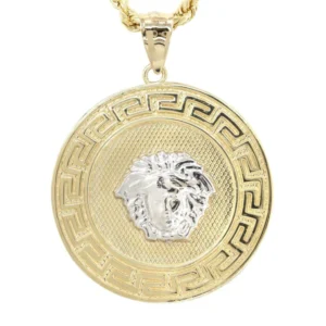 10K Yellow Gold Medusa Style Necklace | Appx. 18.4 Grams