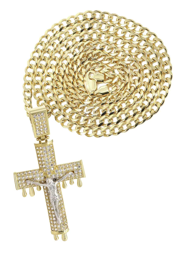 10K-Yellow-Gold-Melting-Cross-Crucifix-Necklace-1.webp
