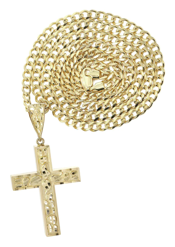 10K-Yellow-Gold-Nugget-Cross-Necklace-1-4.webp