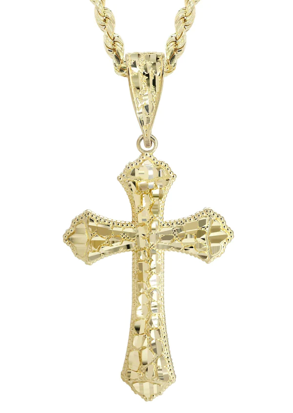 10K-Yellow-Gold-Nugget-Cross-Necklace-2-3.webp