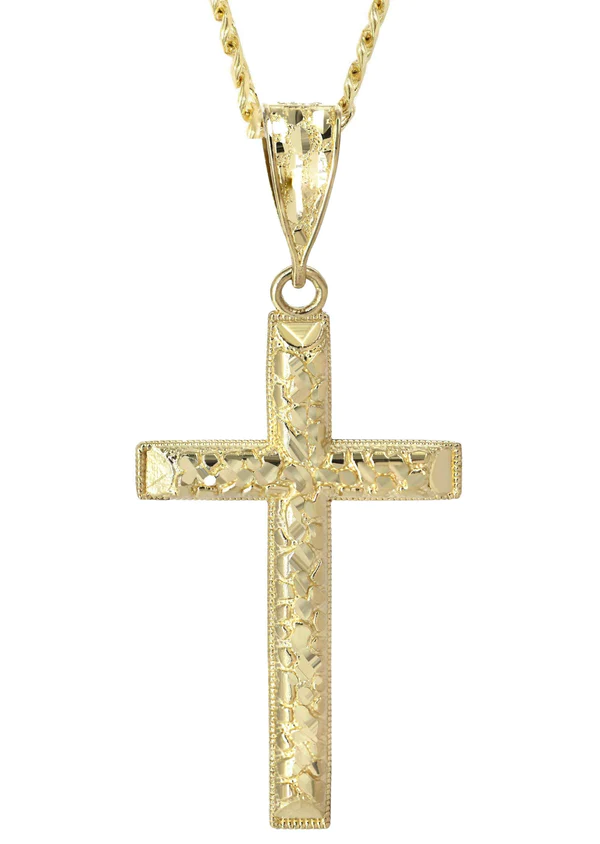 10K-Yellow-Gold-Nugget-Cross-Necklace-2-5.webp