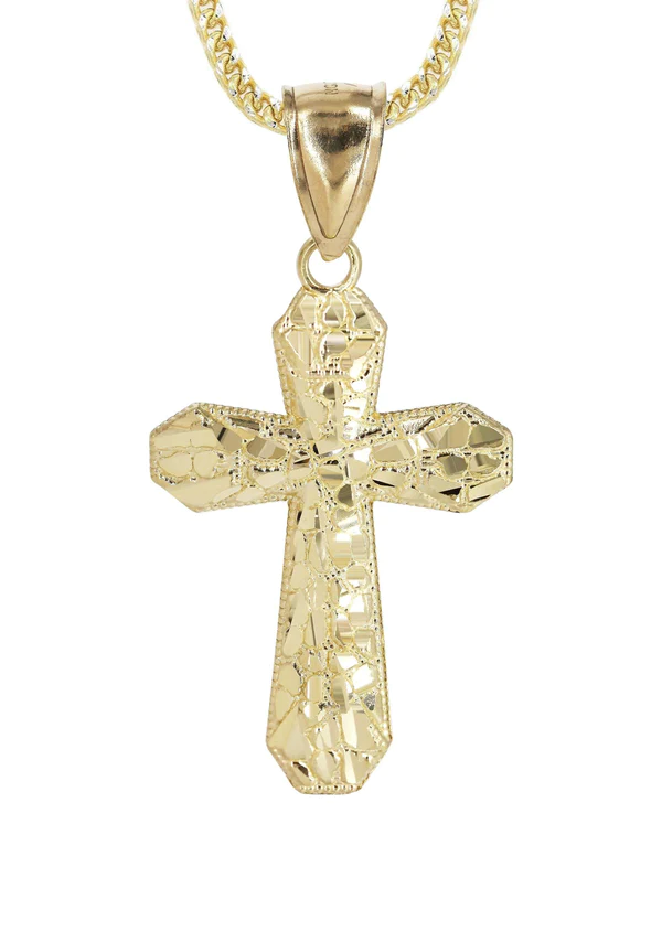 10K-Yellow-Gold-Nugget-Cross-Necklace-2.webp