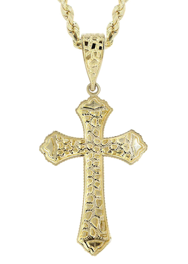10K-Yellow-Gold-Nugget-Cross-Necklace-3-3.webp