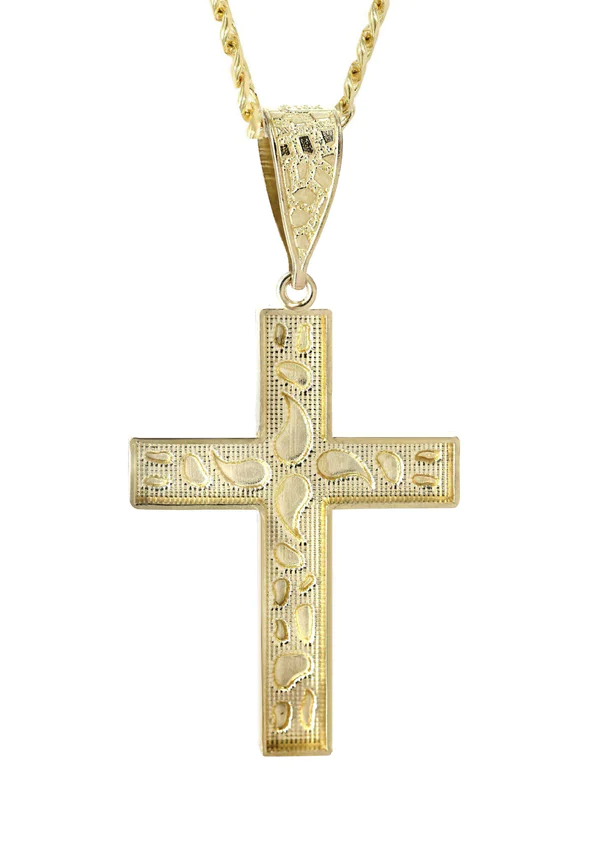10K-Yellow-Gold-Nugget-Cross-Necklace-3-4.webp