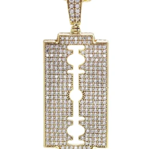 10K Yellow Gold Razor Blade Necklace | Appx. 17 Grams