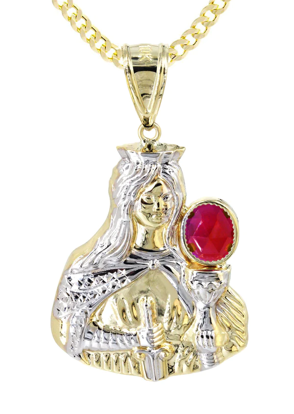 10K-Yellow-Gold-Saint-Barbara-Necklace-with-Ruby-Stone-2.webp