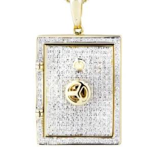 10K Yellow Gold Vault Diamond Necklace | 0.59 Carats