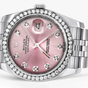 116200 | Hidden Clasp | Rolex Datejust Watch | 36Mm | Pink Dial | Jubilee Band