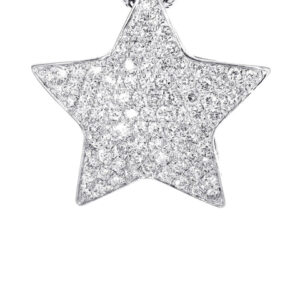 14K White Gold Diamond Star Necklace | 1.65 Carats