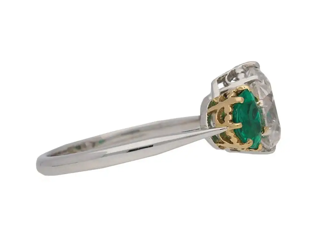 1920s-Drop-Shape-Natural-Unenhanced-Emerald-Old-Mine-Diamond-Ring-7.webp