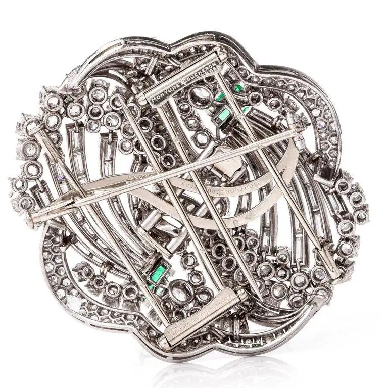 1960s-Boucheron-Paris-Emerald-Diamond-Platinum-Double-Clip-Brooch-Pin-3.webp