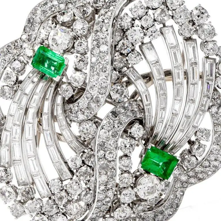 1960s-Boucheron-Paris-Emerald-Diamond-Platinum-Double-Clip-Brooch-Pin-5.webp