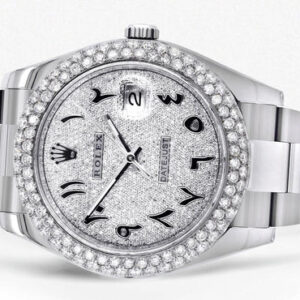 Rolex Datejust II Watch | 41 MM | Diamond Arabic Numeral Dial | Two Row | Oyster Band