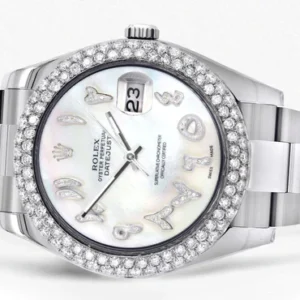 Rolex Datejust II Watch | 41 MM | Mother of Pearl Arabic Numeral Dial | Two Row | Oyster Band