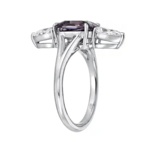 Burma Spinel Ring 3.14 Carat Cushion Cut