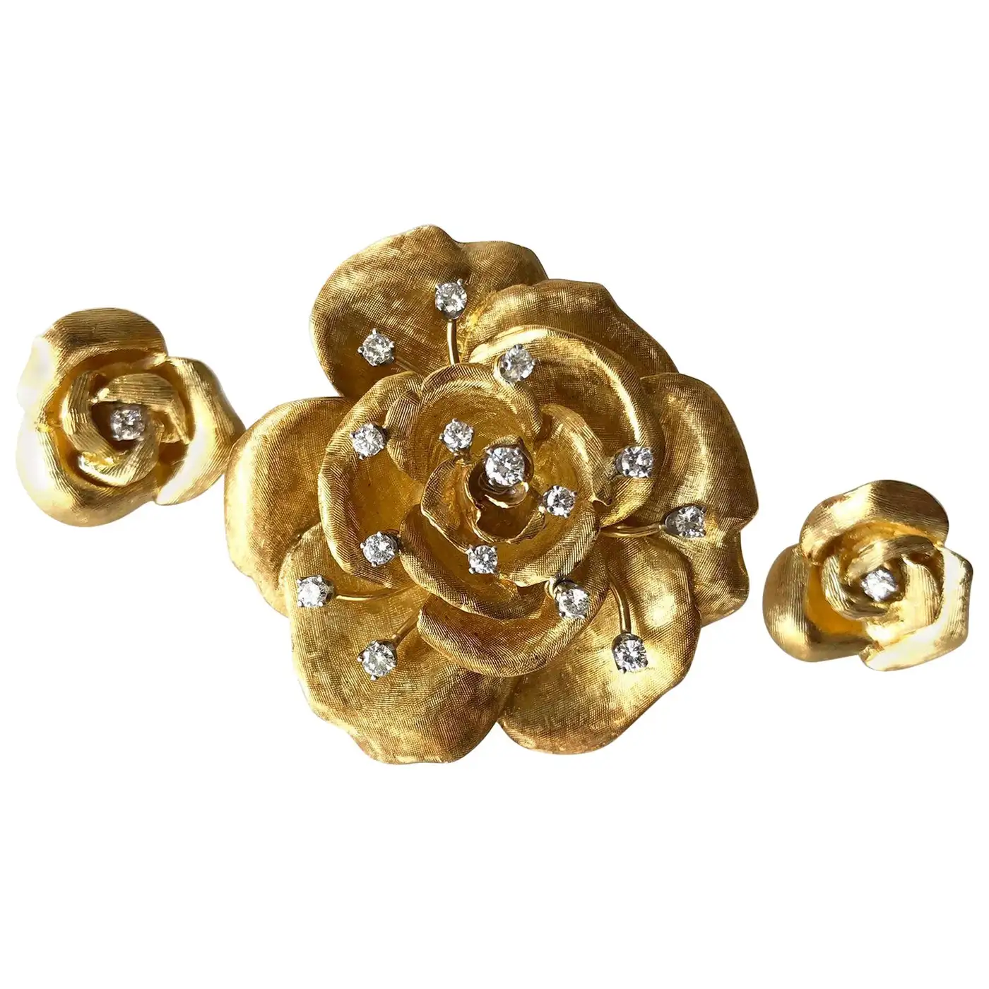 Cartier-France-18K-Gold-Diamond-Rose-Flowering-Brooch-and-Earrings-Set-1.webp
