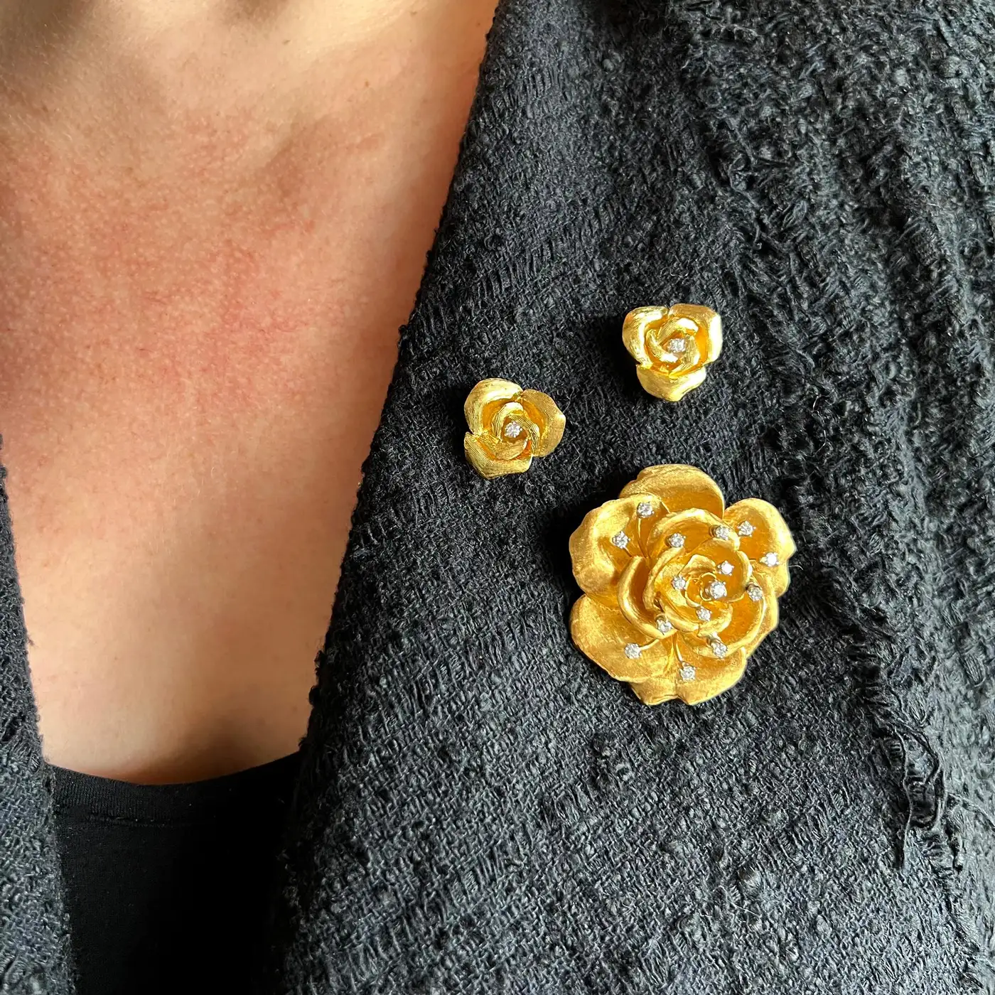 Cartier-France-18K-Gold-Diamond-Rose-Flowering-Brooch-and-Earrings-Set-2.webp