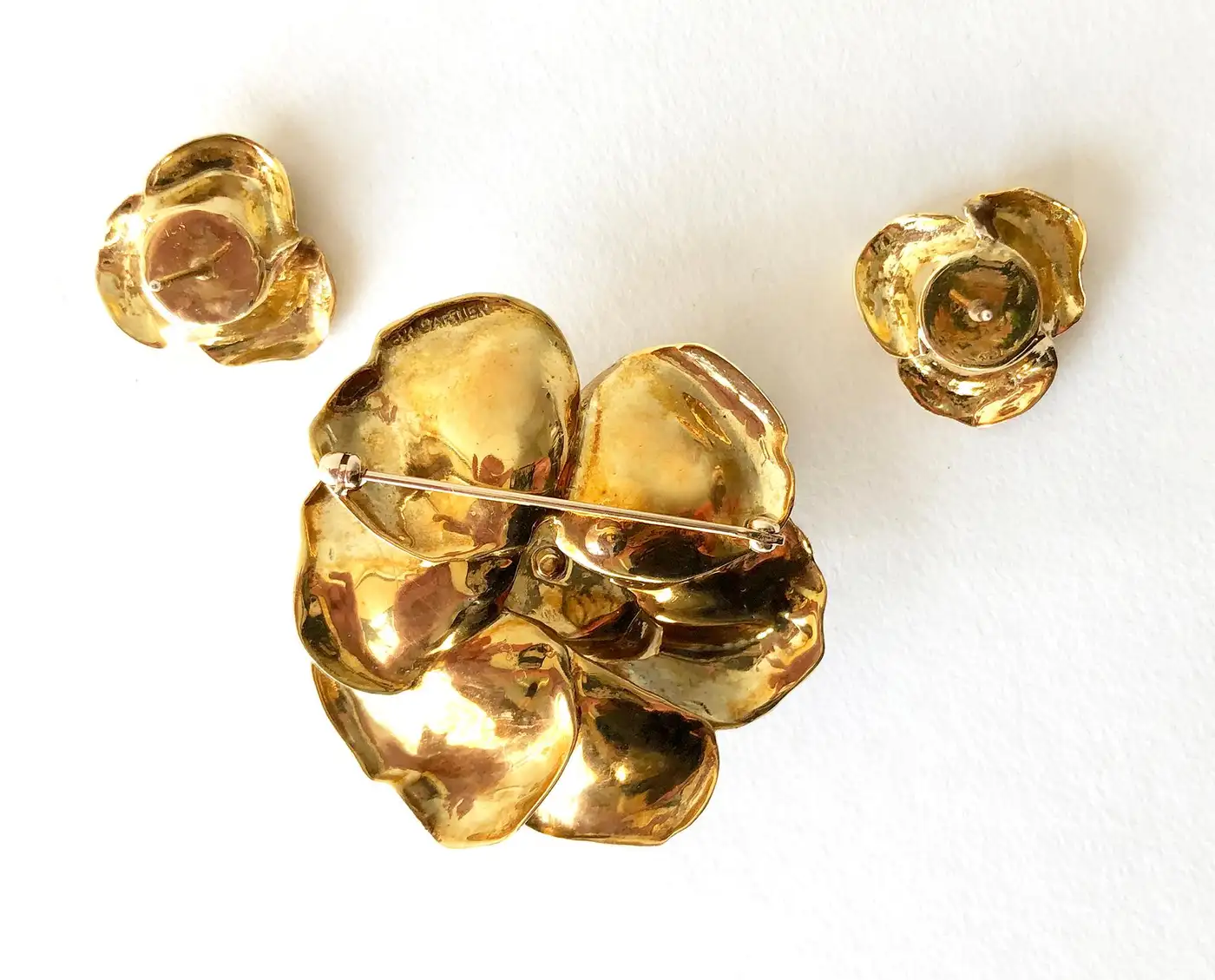 Cartier-France-18K-Gold-Diamond-Rose-Flowering-Brooch-and-Earrings-Set-4.webp