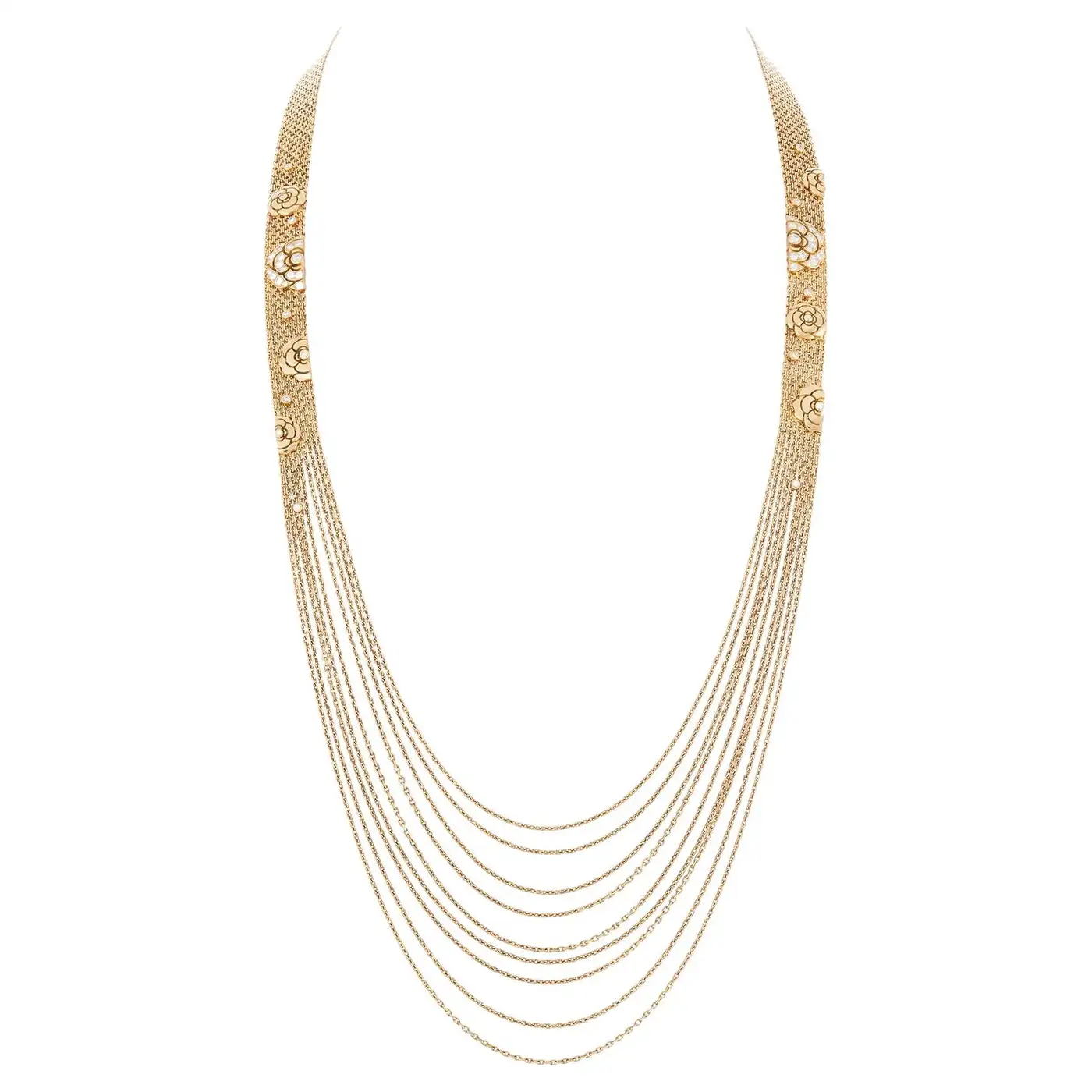 Chanel-Gold-and-Diamond-Camellia-Multi-Strand-Flapper-Necklace-7.webp