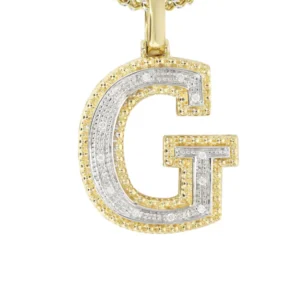 Diamond 10K Yellow Gold Letter “G” Necklace | Appx. 13.7 Grams