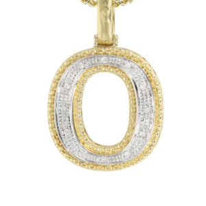 Diamond 10K Yellow Gold Letter “O” Necklace | Appx. 13.8 Grams