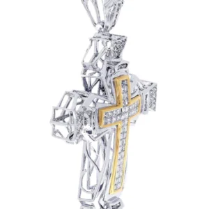 Diamond Cross Pendant| 3.08 Carats| 18.66 Grams