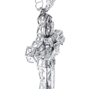 Diamond Cross Pendant| 3.15 Carats| 26.7 Grams