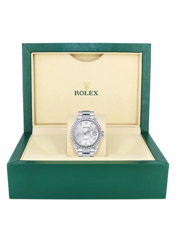 Diamond-Mens-Rolex-Datejust-Watch-16200-36-MM-Diamond-Rolex-Textured-Dial-Oyster-Band-7.webp