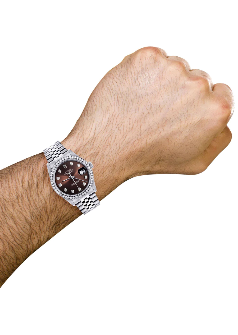 Diamond-Mens-Rolex-Datejust-Watch-16200-36MM-Chocolate-Diamond-Dial-Jubilee-Band-4.webp