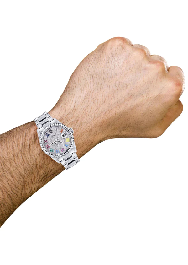 Diamond-Mens-Rolex-Datejust-Watch-16200-36MM-Full-Diamond-Color-Roman-Dial-Oyster-Band-4.webp