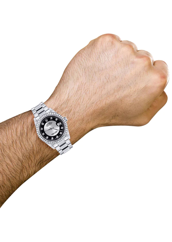 Diamond-Mens-Rolex-Datejust-Watch-16200-36MM-Tuxedo-Diamond-Dial-Oyster-Band-4.webp