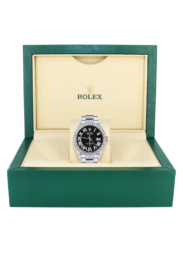 Diamond-Mens-Rolex-Datejust-Watch-16200-36Mm-Black-Roman-Numeral-Dial-Oyster-Band-7.webp