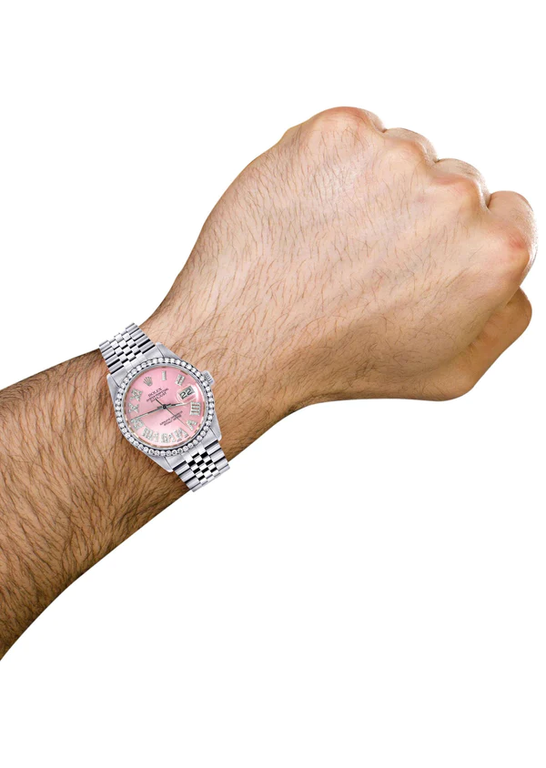 Diamond-Mens-Rolex-Datejust-Watch-16200-36Mm-Light-Pink-Roman-Numeral-Dial-Jubilee-Band-4.webp