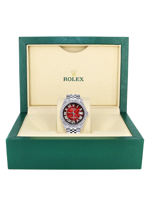 Diamond-Mens-Rolex-Datejust-Watch-16200-36Mm-Red-Black-Roman-Numeral-Dial-Jubilee-Band-7.webp