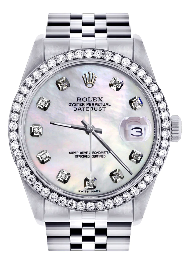 Diamond-Mens-Rolex-Datejust-Watch-16200-36Mm-White-Mother-Of-Pearl-Dial-Jubilee-Band-1.webp
