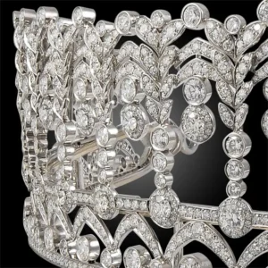 Diamond Platinum Tiara For Sale