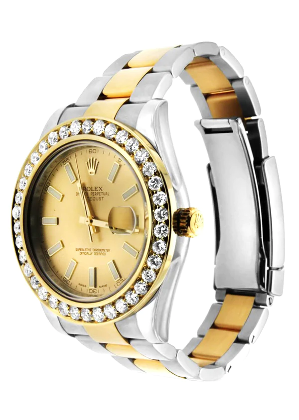 Diamond-Rolex-Datejust-2-18K-Yellow-Gold-Stainless-Steel-Champagne-Stick-Dial-41-Mm-3.webp