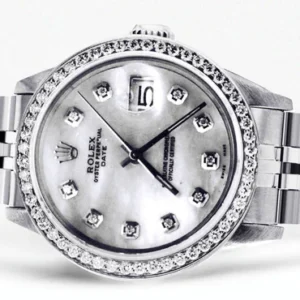 Diamond Rolex Datejust | Stainless Steel | 34 Mm