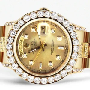 Diamond Rolex Day-Date | 18K Yellow Gold