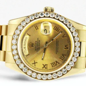 Diamond Rolex Day-Date | 18K Yellow Gold