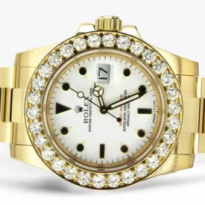 Diamond Rolex Yacht Master | 18K Yellow Gold