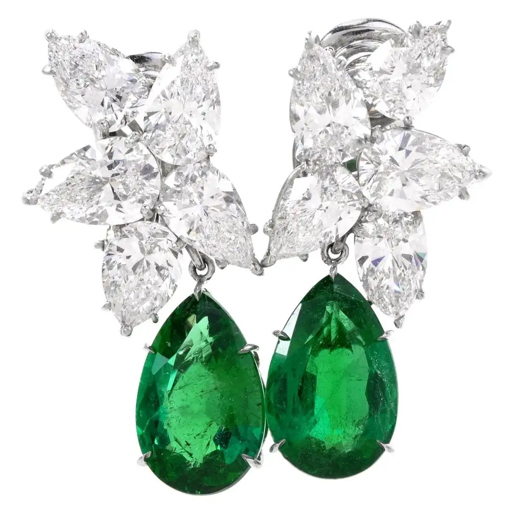 Extraordinary-GIA-Diamond-Emerald-Platinum-Clip-On-Earrings-1.webp