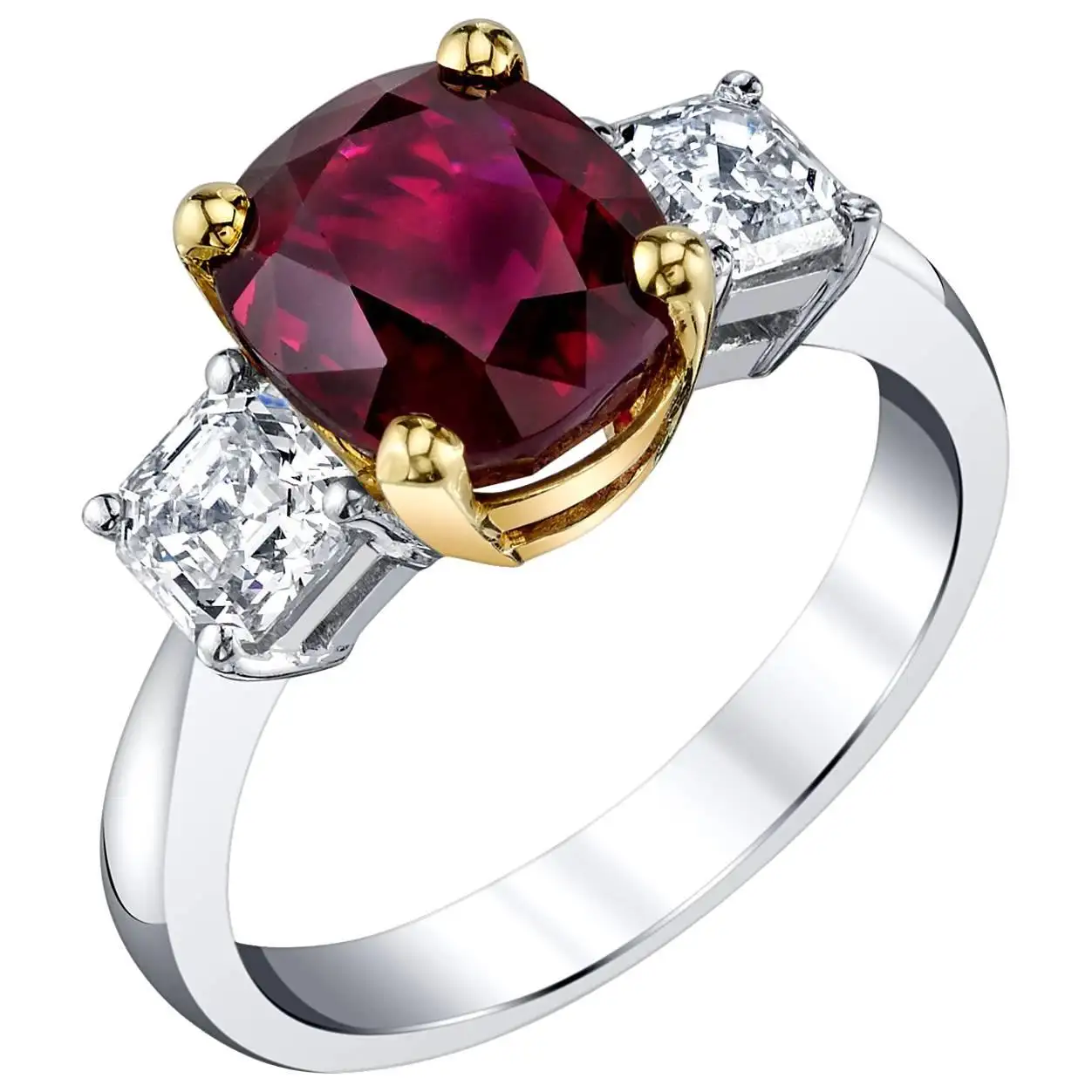 GIA-Certified-4.00-Carat-Pigeons-Blood-Burmese-Ruby-and-Diamond-3-Stone-Ring-1.webp