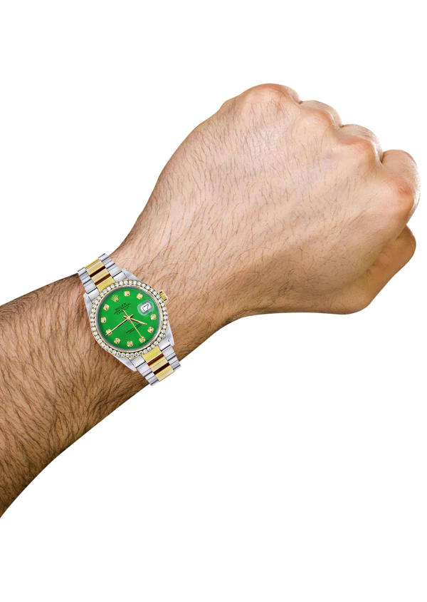 Gold-Rolex-Datejust-Watch-16233-for-Men-36Mm-Green-Dial-Oyster-Band-4.webp