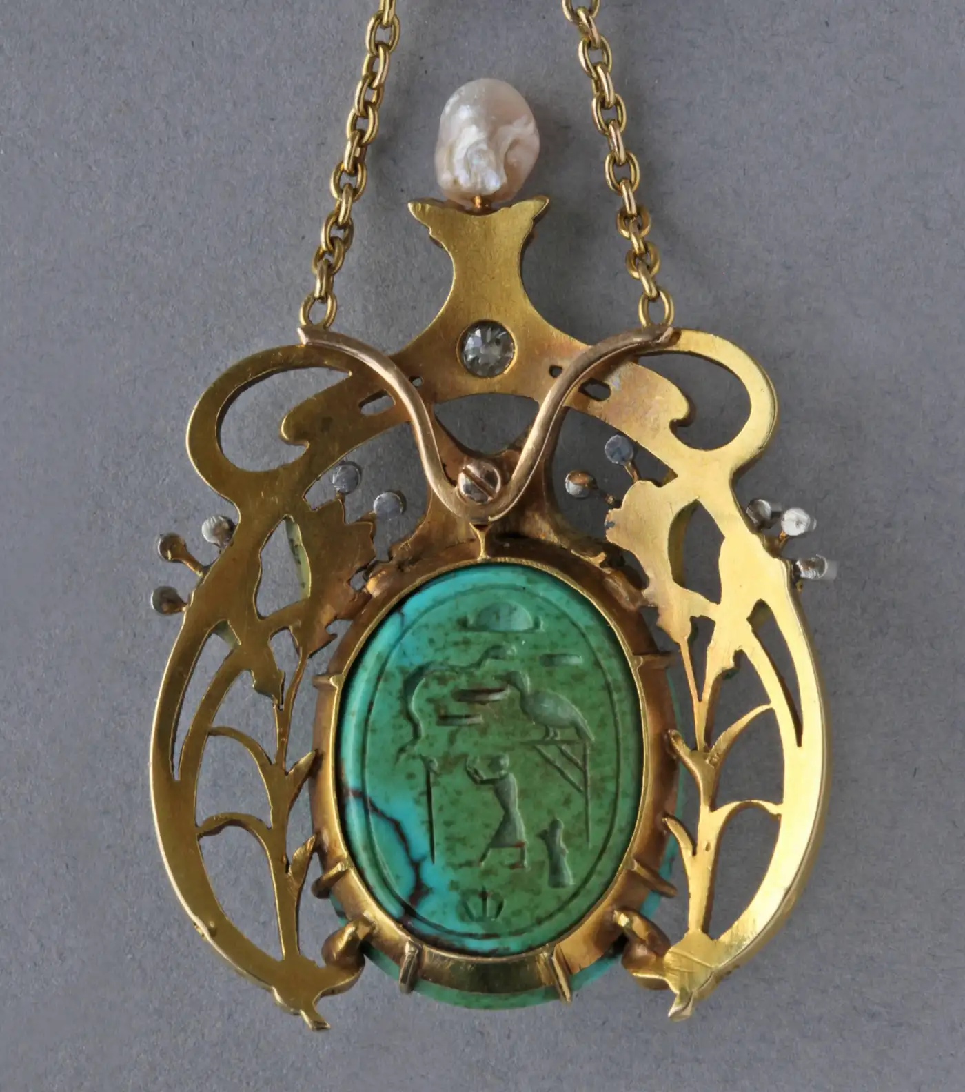 Guillemin-Freres-Fin-de-Siecle-Enamel-Turquoise-Pearl-Diamond-Gold-Necklace-4.webp