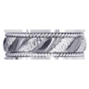 Hand Woven Mens Engagement Ring | High Polish Finish (Jayceon)