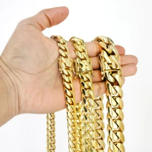 Heavy Solid Gold Miami Cuban Link Chain Customizable (10MM-20MM)