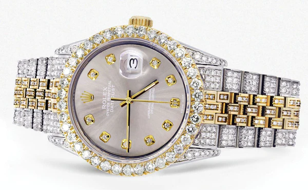 Iced-Out-Rolex-Datejust-36-MM-Two-Tone-10-Carats-of-Diamonds-Grey-Diamond-Dial-2.webp