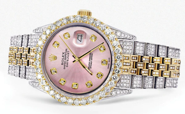 Iced-Out-Rolex-Datejust-36-MM-Two-Tone-10-Carats-of-Diamonds-Pink-Diamond-Dial-2.webp